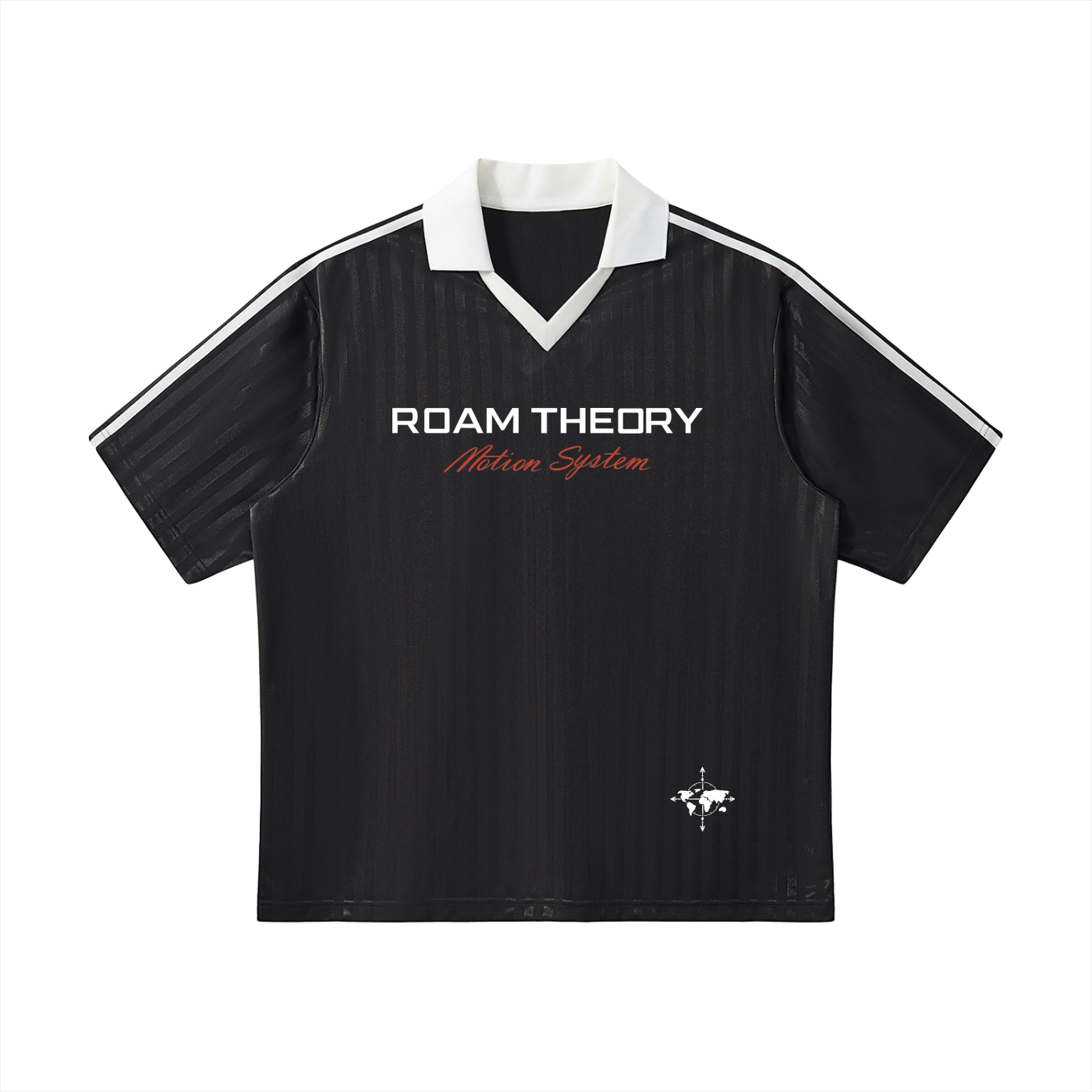 Contrast Collar Striped Soccer Jersey