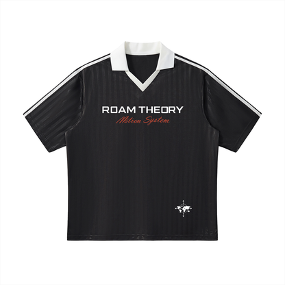 Contrast Collar Striped Soccer Jersey