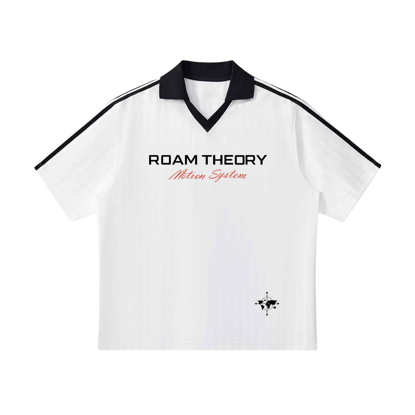 Contrast Collar Striped Soccer Jersey