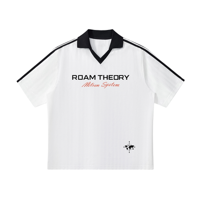 Contrast Collar Striped Soccer Jersey