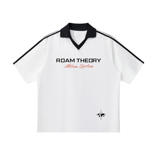 Contrast Collar Striped Soccer Jersey